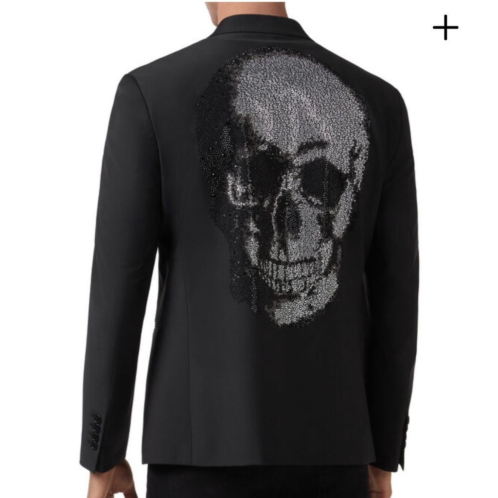 Philipp Plein Strass Skull Blazer